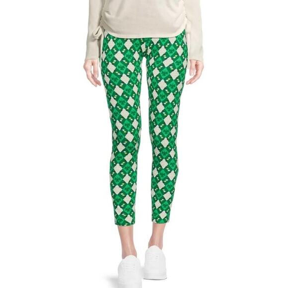 NOBO Green St. Patricks Day Leggings Clover Shamrock Diamond - Picture 11 of 12